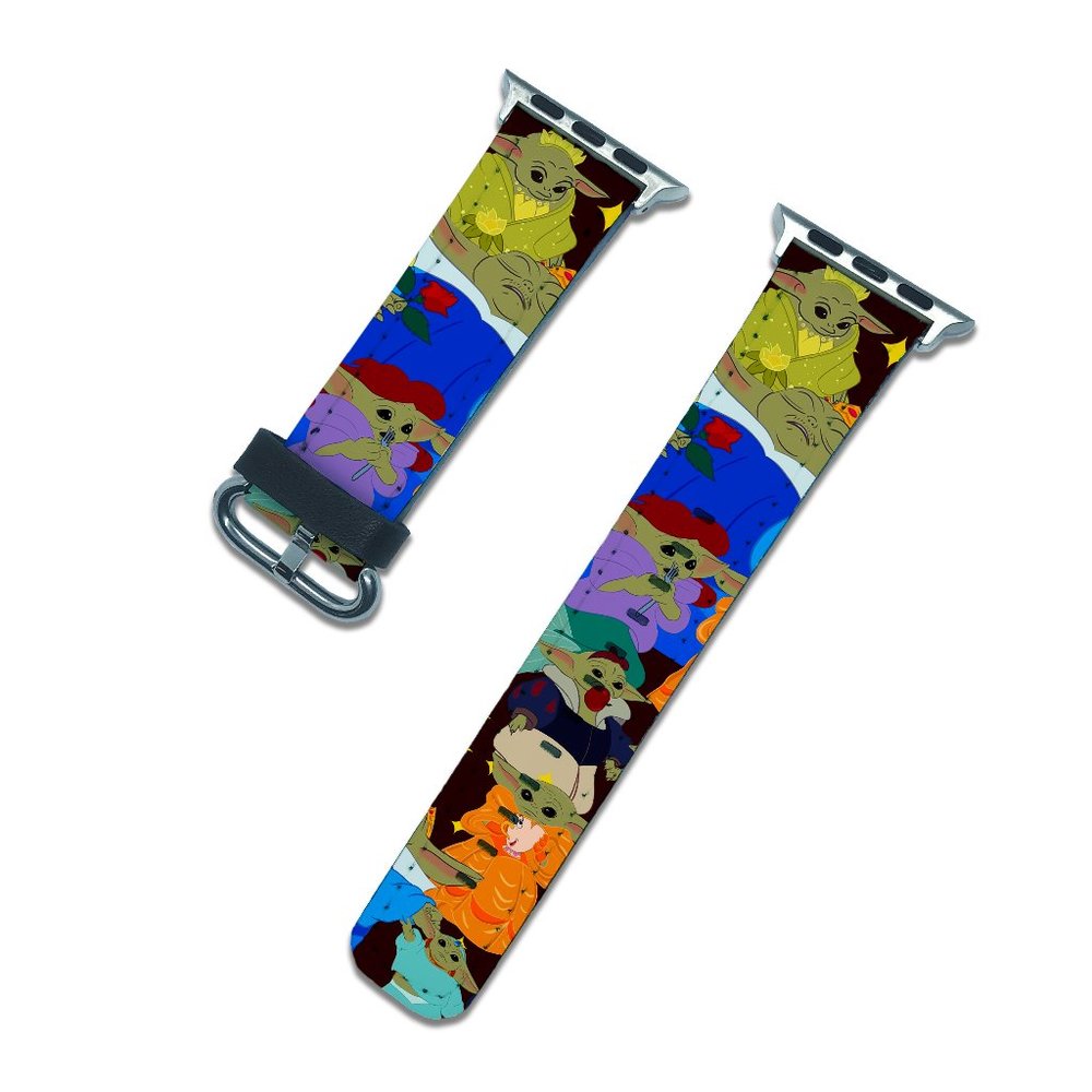 Star Wars Baby Yoda apple watch band series 7 6 5 SE 45 41 42 44 38 40 mm straps